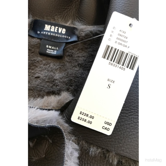 MAEVE Gray Reversible Faux Leather & Faux Fur Long Coat - Picture 15 of 16